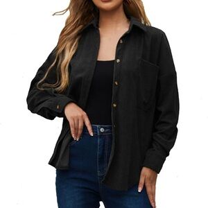 Black Corduroy Shacket♥️Excellent Condition